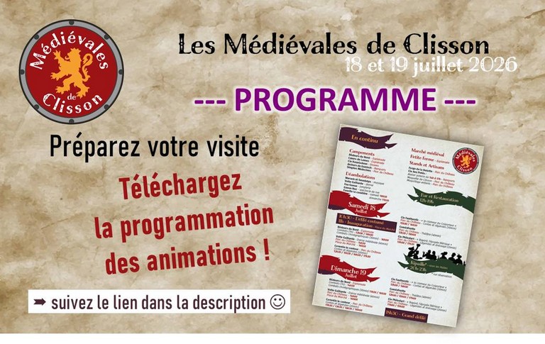 Programme des Médiévales de clisson 2026